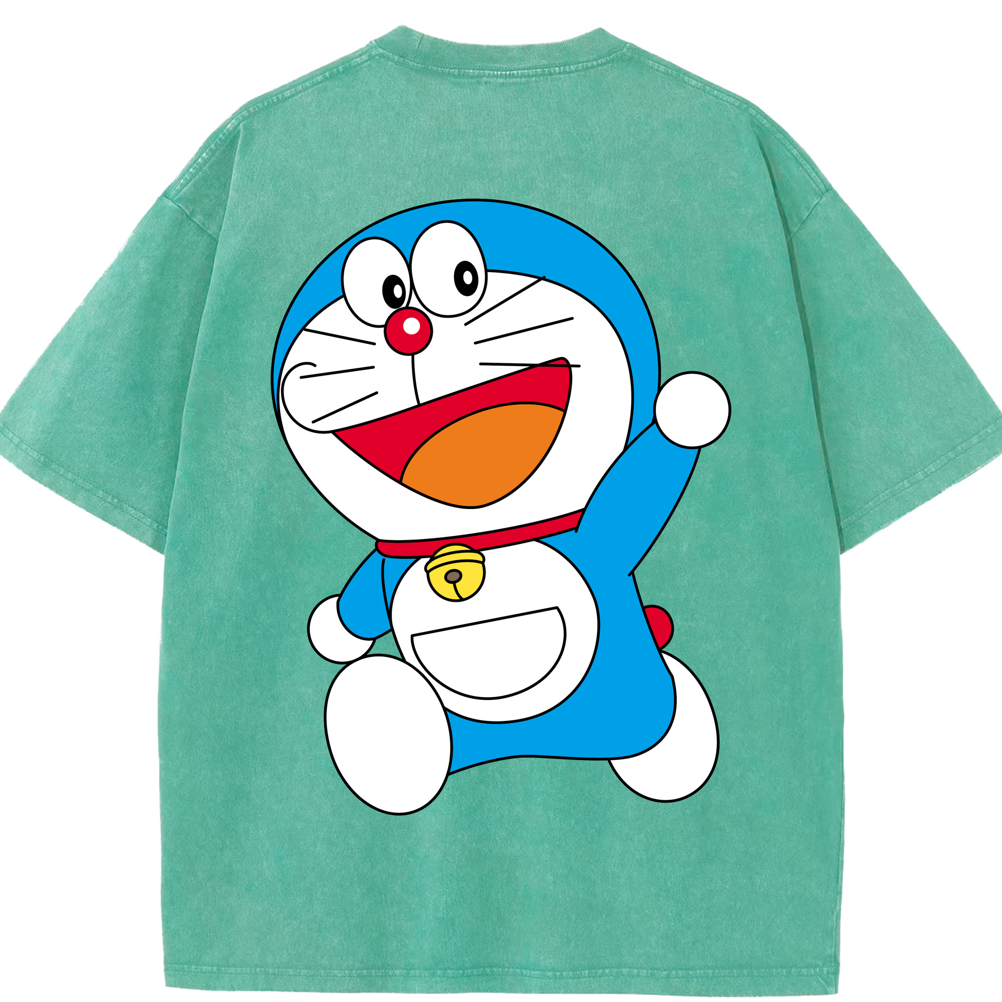 （画像用） ドラえもん Doraemon 綿100% ヴィンテージ風 半袖Tシャツ（背面プリント）